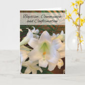 聖餐式と確認RCIA白ライリシダ カード (黄色い花)