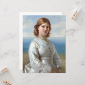 聖餐式に白い絹のドレスを着た少女 カード (正面/裏面インサイチュ)