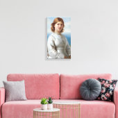 聖餐式に白い絹のドレスを着た少女 キャンバスプリント (インサイチュ (リビング))