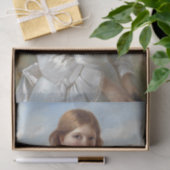 聖餐式に白い絹のドレスを着た少女 薄葉紙 (ギフト)