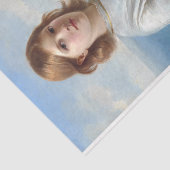 聖餐式に白い絹のドレスを着た少女 薄葉紙 (詳細)