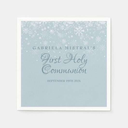 聖餐式の初冬 スタンダードカクテルナプキン (正面)