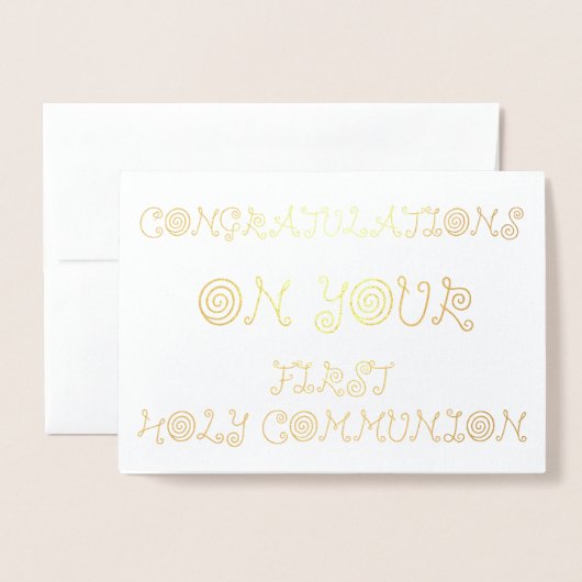 聖餐式の初開催おめでとうございます 箔カード (封筒付き正面)