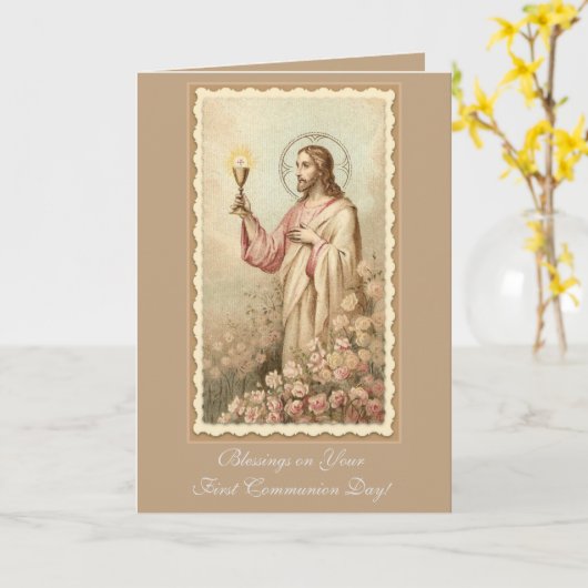 聖餐式の初開催 カード (黄色い花)