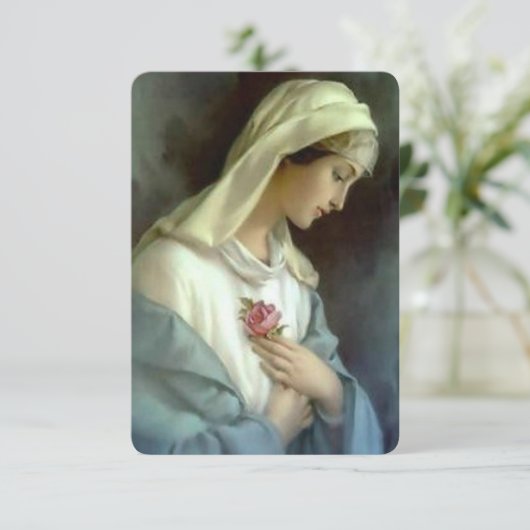 聖餐式の後のカトリック教の母の祈りの言葉 サンキューカード (スタンド正面)