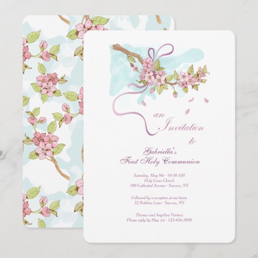 聖餐式の招待状 招待状 (正面/裏面)