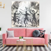 聖餐式の暴徒は礼拝堂の一部を破壊する キャンバスプリント (インサイチュ (リビング))