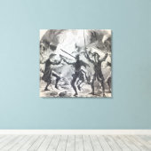 聖餐式の暴徒は礼拝堂の一部を破壊する キャンバスプリント (インサイチュ (ウッドフロア))