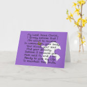 聖餐式の最初の祝賀日 カード (黄色い花)