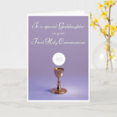 聖餐式の最初の聖餐式のカード神父の女神 カード (黄色い花)