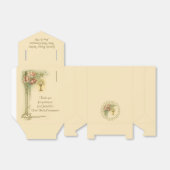 聖餐式の最初の聖餐式のホストピンクの花 フェイバーボックス (折り畳みなし)