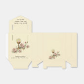 聖餐式の最初の聖餐式のホストピンクの花 フェイバーボックス (折り畳みなし)