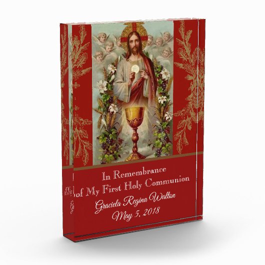 聖餐式の最初の聖餐式の司会 フォトブロック (左)