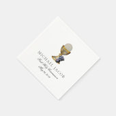 聖餐式の最初の聖餐式の司祭ぶどう スタンダードカクテルナプキン (角)