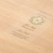 聖餐式の最初の聖餐式 アクリル招待状 (レイダウン)