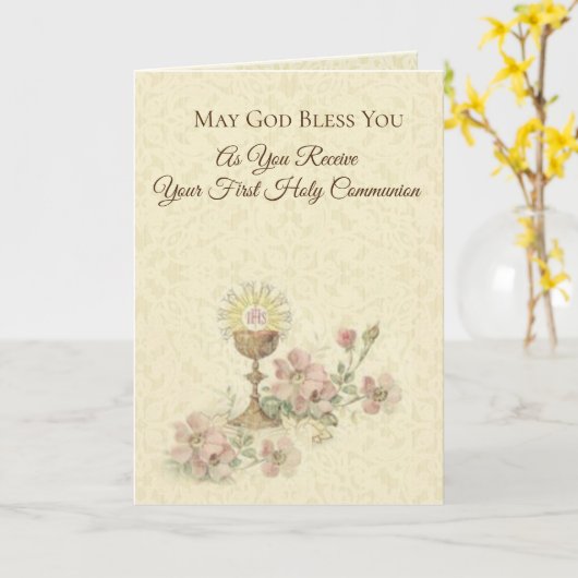 聖餐式の最初の花 カード (黄色い花)