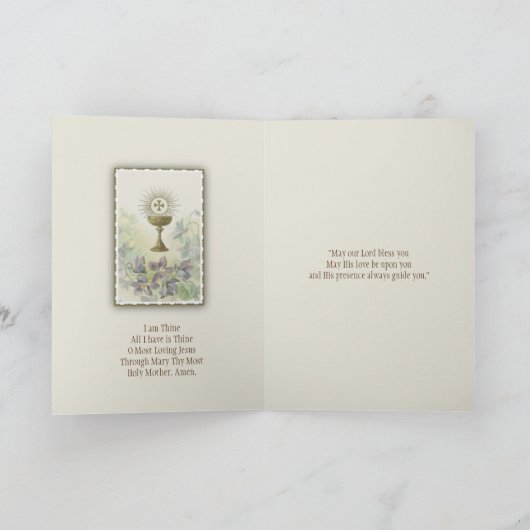 聖餐式の最初の花 カード (内部)