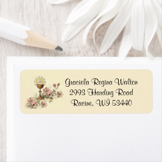 聖餐式の最初の花 ラベル (インサイチュ)