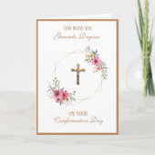 聖餐式の確認十字架フローラリース シーズンカード (正面)