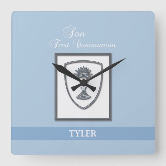 聖餐式の第一聖餐式 スクエア壁時計 (正面)