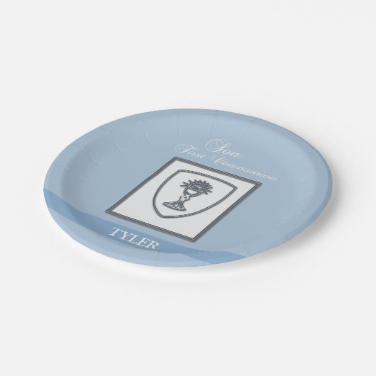 聖餐式の第一聖餐式 ペーパープレート (アングル)