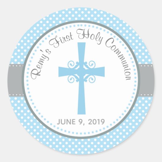 聖餐式の第1章（ブルーグレー） ラウンドシール (正面)