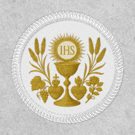 聖餐式の聖餐式とIHSの最初の聖餐式 ワッペン