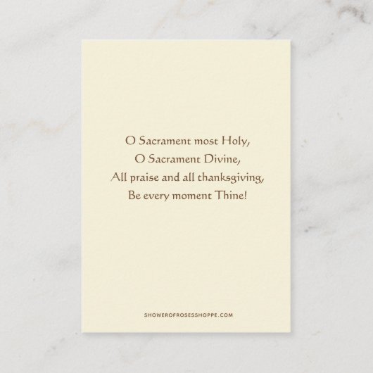 聖餐式の聖餐式 名刺 (裏面)