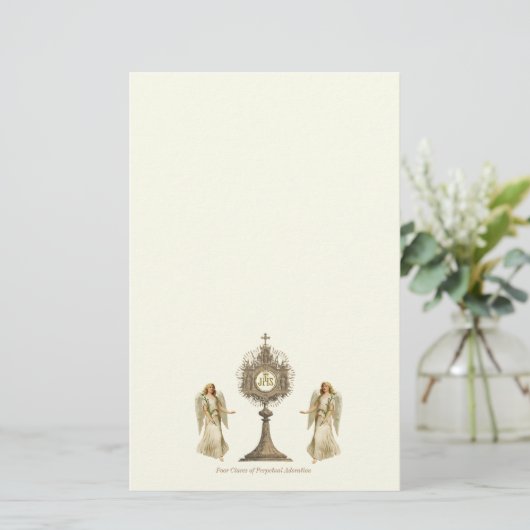 聖餐式の聖餐式（聖餐式と天使） 便箋 (スタンド正面)