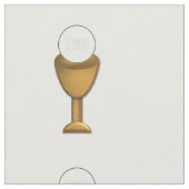 聖餐式の金聖餐杯およびホストの生地 ファブリック (クローズアップ)