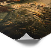 聖餐式の間のパリの火災の見解 ポスター (角)