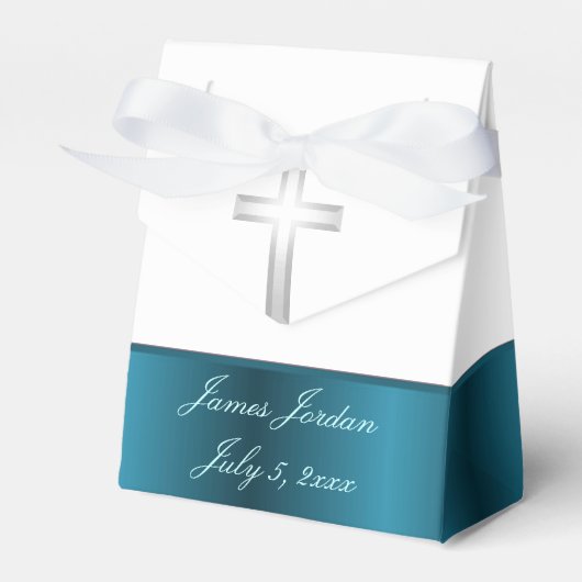 聖餐式の青と白 フェイバーボックス (正面サイド)