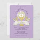 聖餐式への招待（紫） 招待状 (正面)