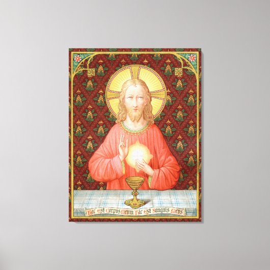 聖餐式を制定するイエス(SAU 045) キャンバスプリント (正面)