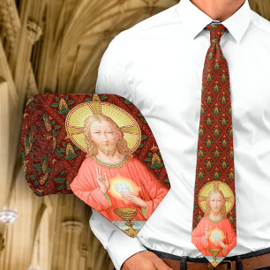 聖餐式を制定するイエス(SAU 045) ネクタイ