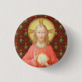 聖餐式を制定するイエス(SAU 045) 缶バッジ (正面)