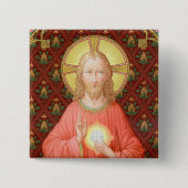 聖餐式を制定するイエス(SAU 045) 缶バッジ (正面)