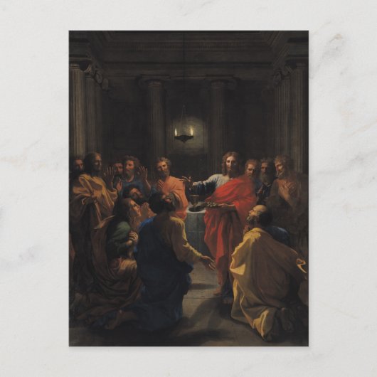 聖餐式を制定するキリスト ポストカード (正面)