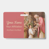 聖餐式を受け取った聖タルシウス(BL 02) バッジ (裏面)