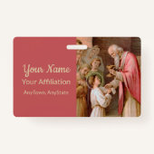 聖餐式を受け取った聖タルシウス(BL 02) バッジ (裏面)