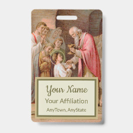 聖餐式を受け取った聖タルシウス(BL 02) バッジ