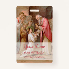 聖餐式を受け取った聖タルシウス(BL 02) バッジ