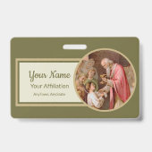 聖餐式を受け取った聖タルシウス(BL 02) バッジ (裏面)