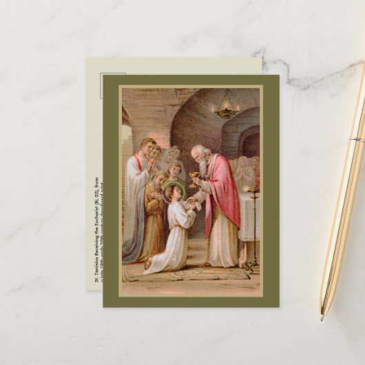 聖餐式を受け取った聖タルシウス(BL 02) ポストカード (正面/裏面インサイチュ)