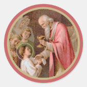 聖餐式を受け取った聖タルシウス(BL 02) ラウンドシール (正面)