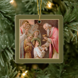 聖餐式を受け取る聖タルシウス(BL 02) x2 セラミックオーナメント