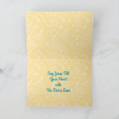 聖餐式を持ち上げるイエス(SNV 050) カード (内部)