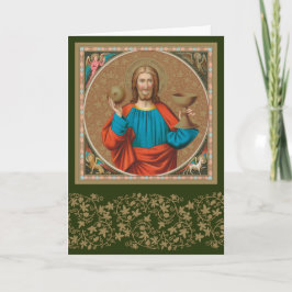 聖餐式を持ち上げるイエス(SNV 050) カード