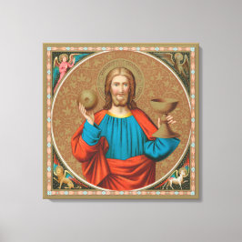 聖餐式を持ち上げるイエス(SNV 050) キャンバスプリント