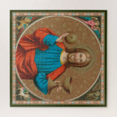 聖餐式を持ち上げるイエス(SNV 050) ジグソーパズル (横)